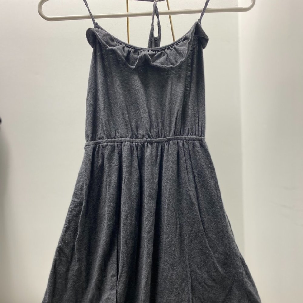 Simple Gray Casual Strappy Dress